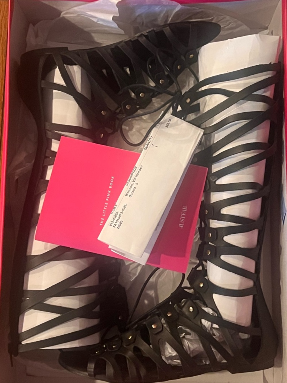 Avia Black Strappy Heeled Gladiator Boots for Women